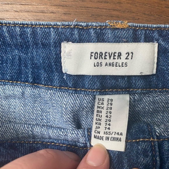 💕3 FOR $30 Forever21 Denim Mini Skirt - Picture 4 of 4